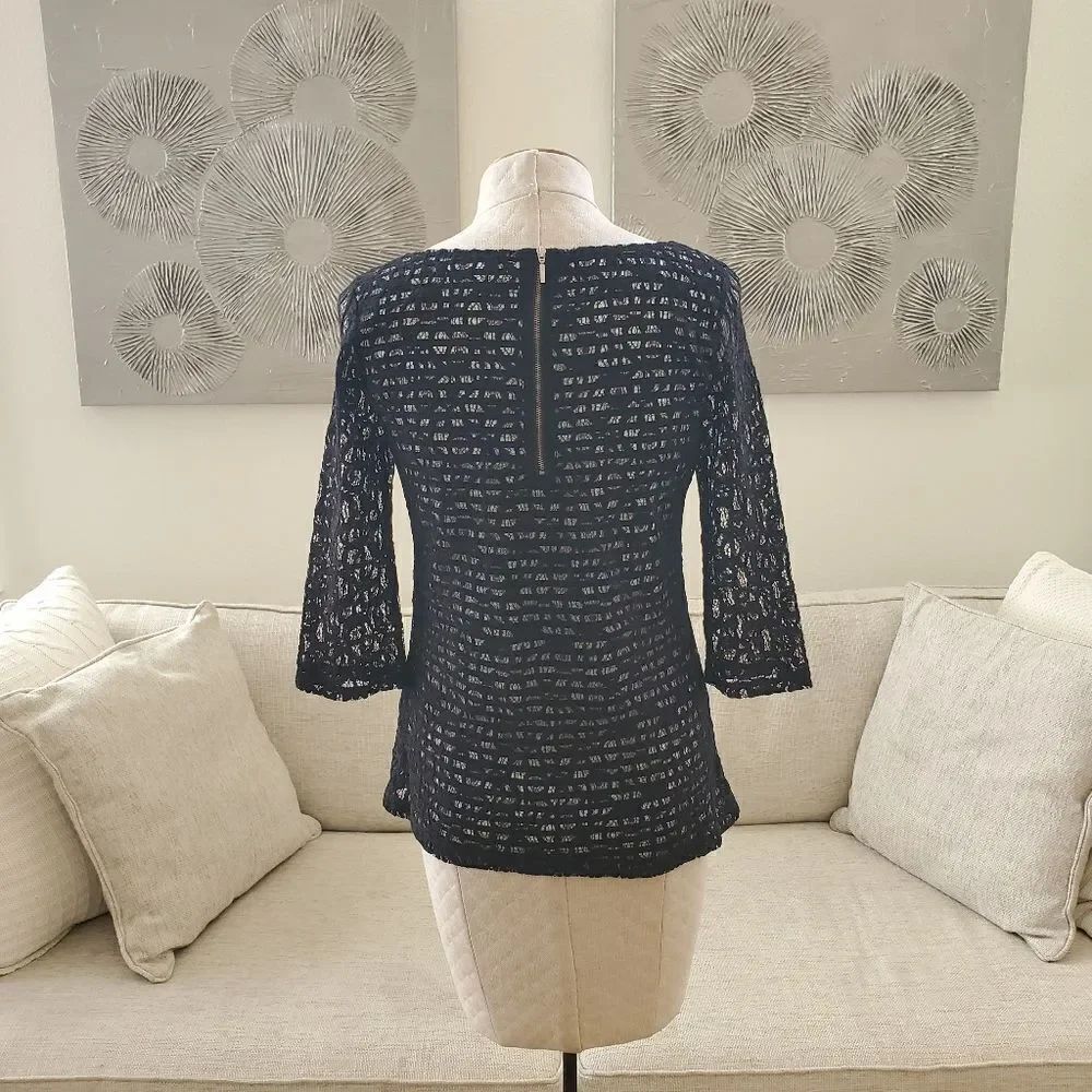 Banana Republic Lace Trim Top sz 6 - Picture 8 of 14